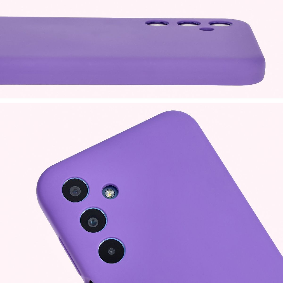 Zbliżenie na wycięcia na obiektywy w etui Bizon Soft Case