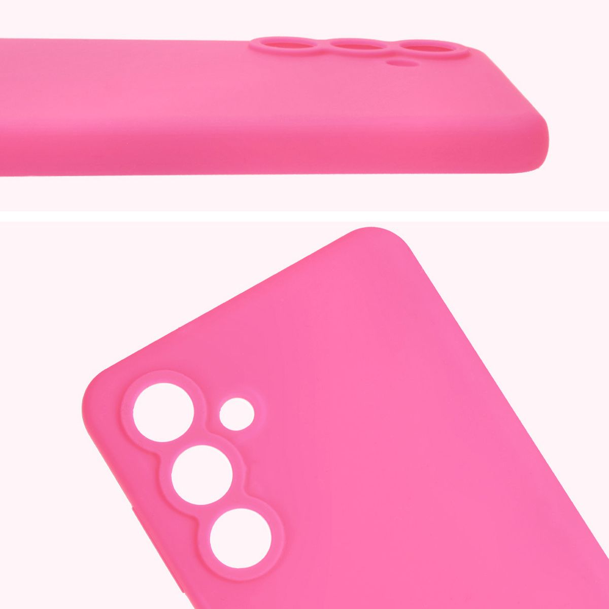 Zbliżenie na wycięcia na obiektywy w etui Bizon Soft Case
