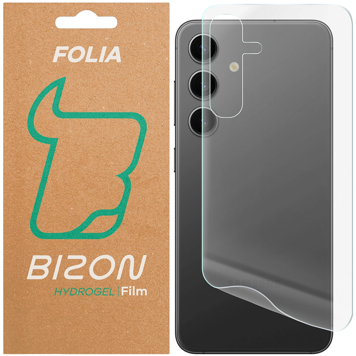 Pudełko i folia hydrożelowa na tył Bizon Film Hydrogel Back do Samsung Galaxy S24