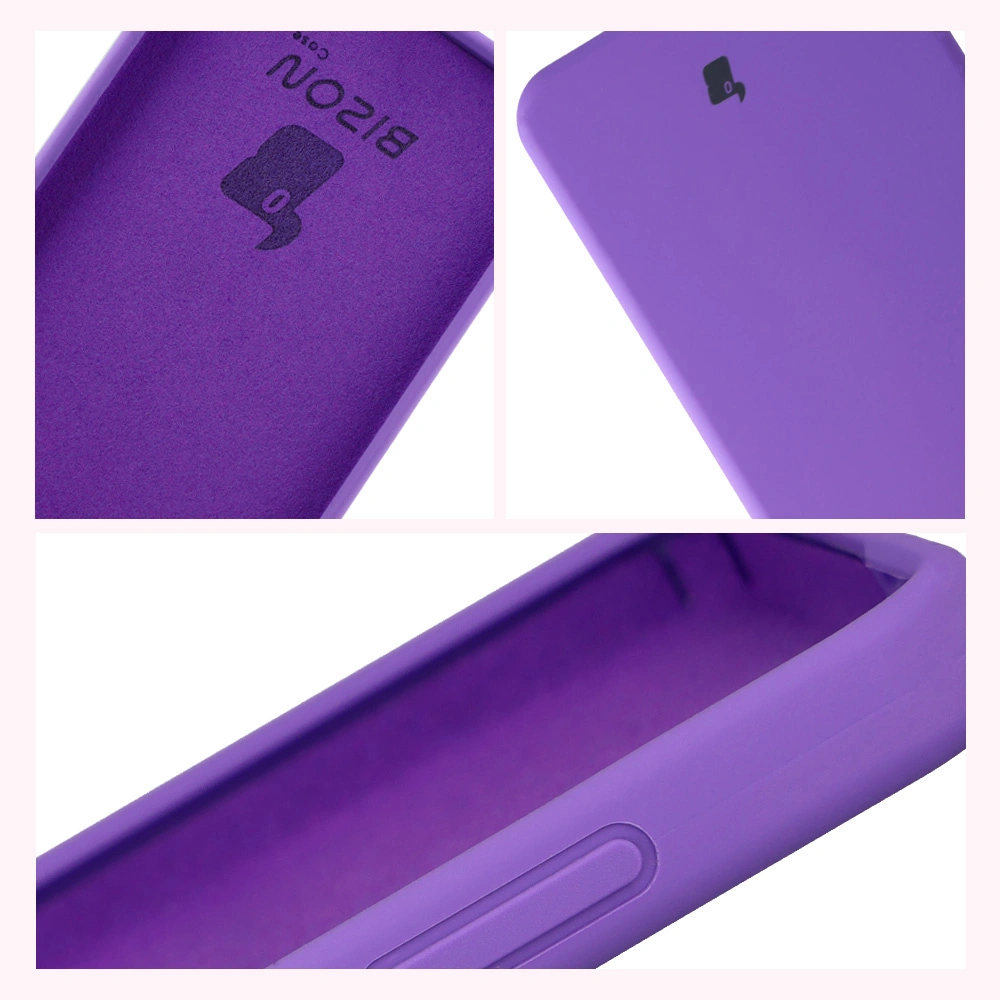 Konstrukcja etui Bizon Soft Case: zintegrowane osłony, podwyższone krawędzie i wyściółka z mikrofibry do Samsung Galaxy S25 FE