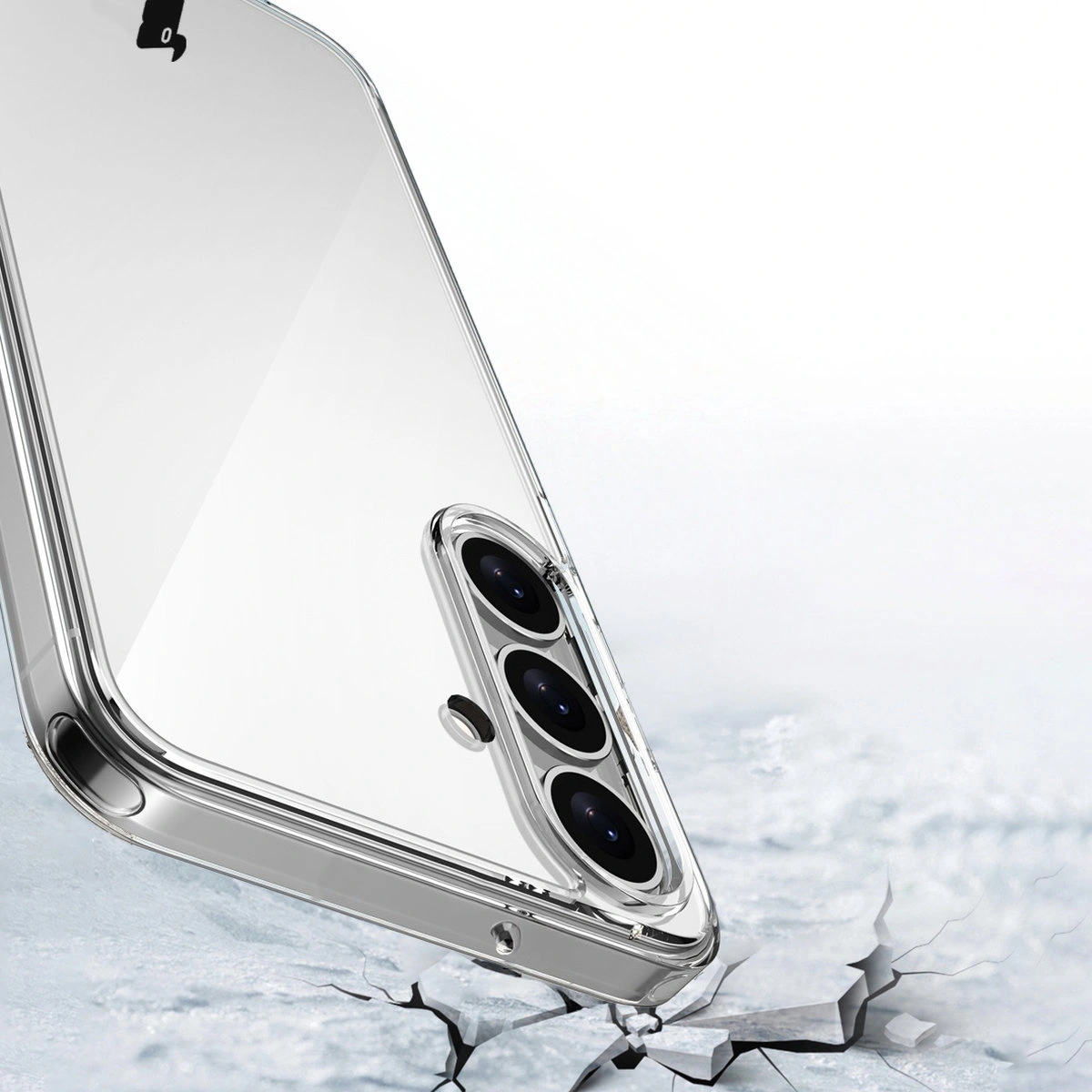 Wycięcie na aparat w etui Bizon Case Halo do Samsung Galaxy S25