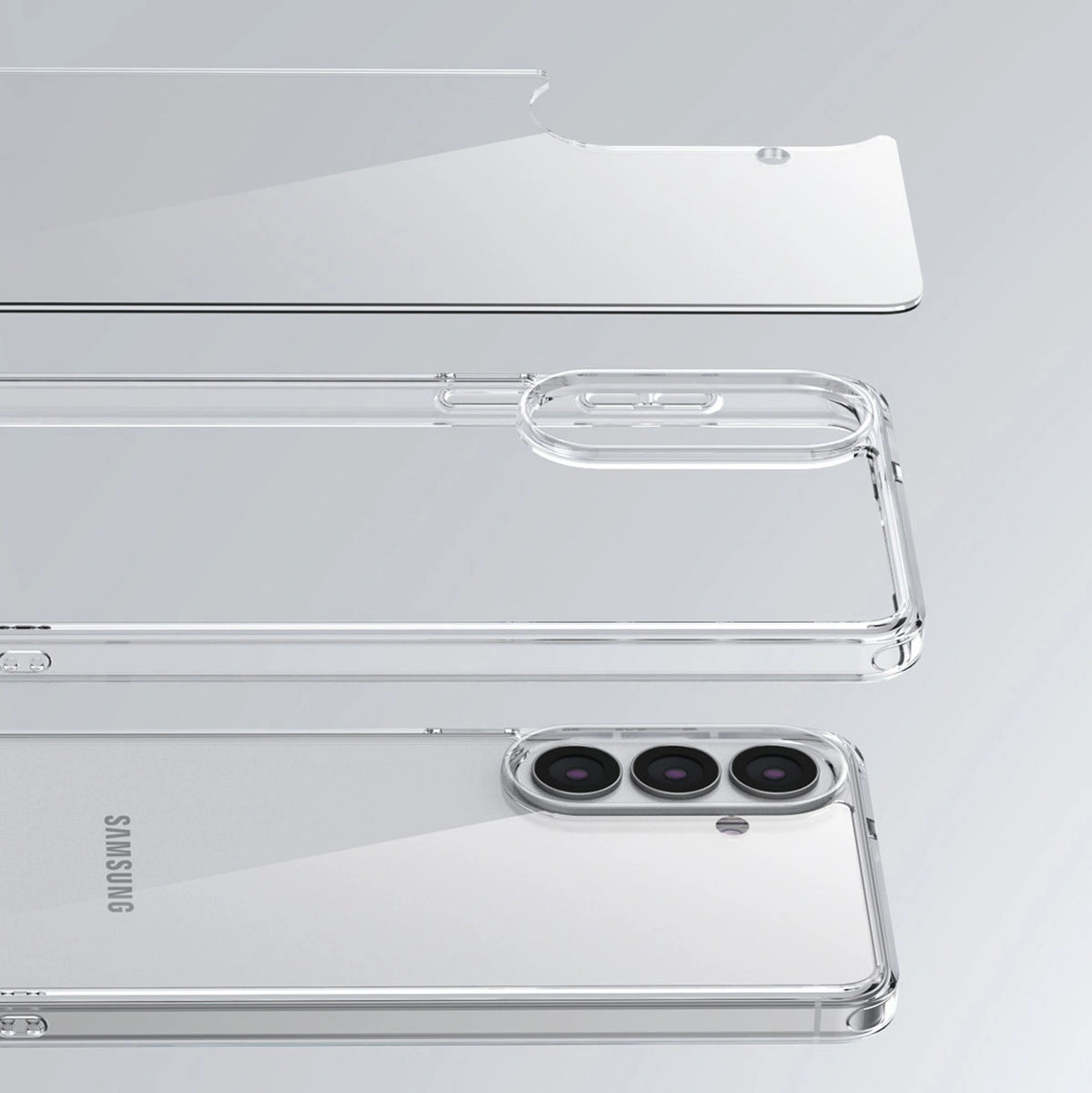 Konstrukcja etui Bizon Case Halo: zintegrowane osłony i precyzyjne wycięcia do Samsung Galaxy S26 Plus