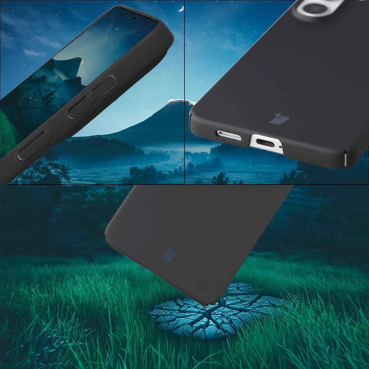 Zintegrowane osłony na przyciski, wycięcia i twardy materiał etui Bizon Case Łupka do Samsung Galaxy S26 Plus