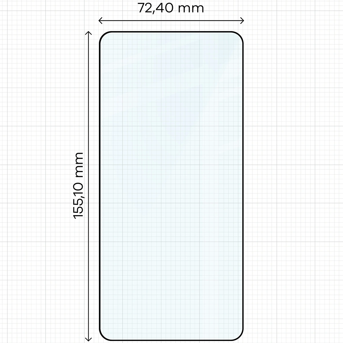 Wymiary szkła Bizon Glass Edge Duo do Samsung Galaxy S26 Plus