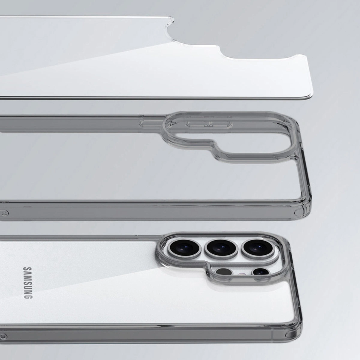 Konstrukcja etui Bizon Case Halo: zintegrowane osłony i precyzyjne wycięcia do Samsung Galaxy S26 Ultra