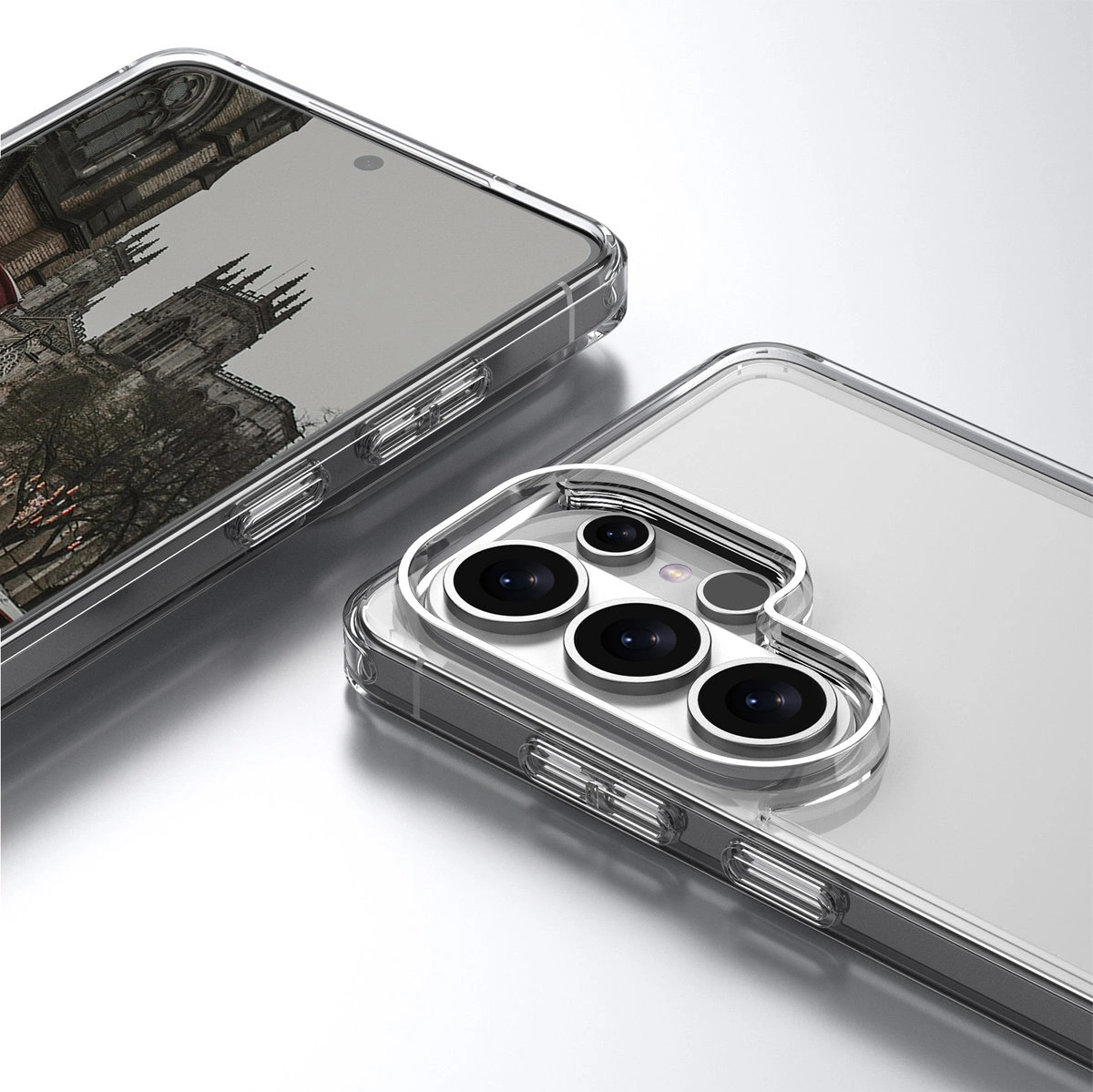 Wzmocnione narożniki i podwyższone ranty ekranu w etui Bizon Case Halo do Samsung Galaxy S26 Ultra