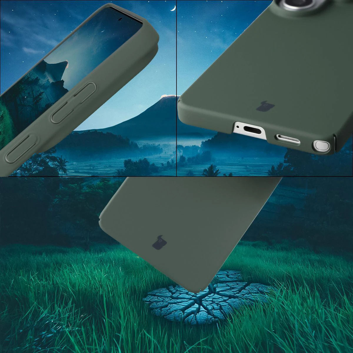 Zintegrowane osłony na przyciski, wycięcia i twardy materiał etui Bizon Case Łupka do Samsung Galaxy S26 Ultra