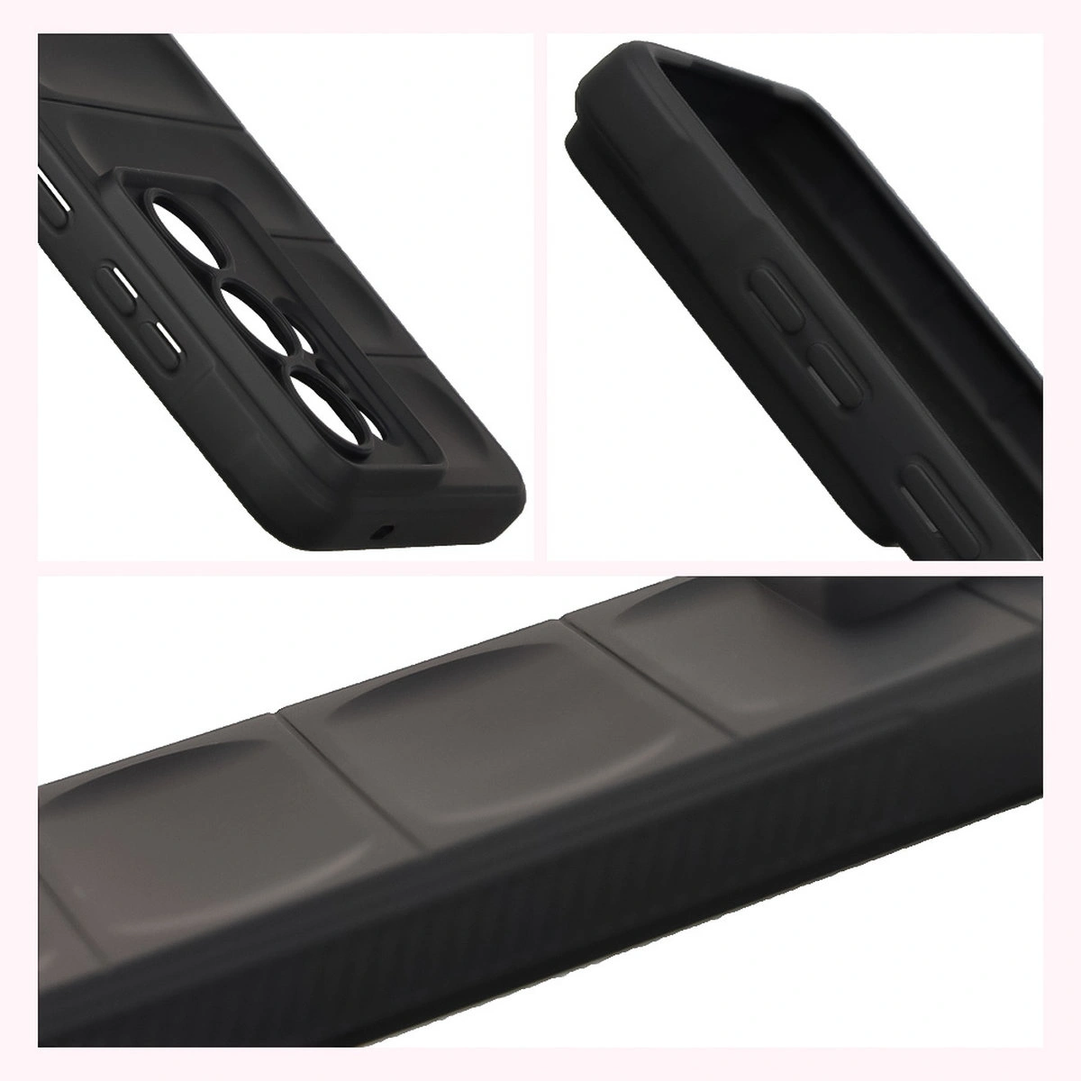 Teksturowane boki i podwyższone krawędzie ekranu i aparatu w etui Bizon Case Tur do Samsung Galaxy S26 Ultra