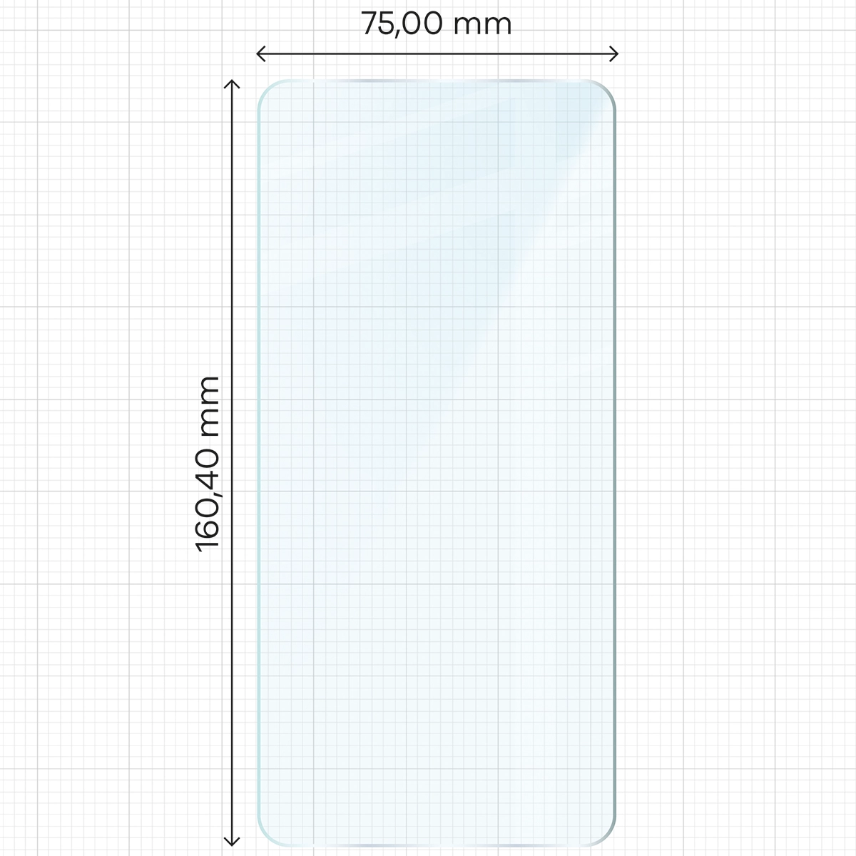 Miarka z wymiarami szkła hartowanego Bizon Glass Clear Pack do Samsung Galaxy S26 Ultra