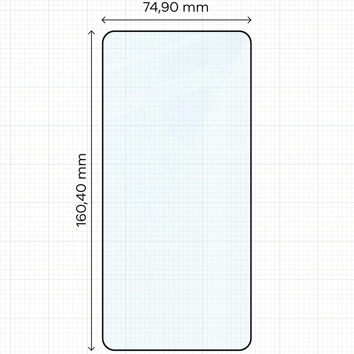 Wymiary szkła Bizon Glass Edge do Samsung Galaxy S26 Ultra