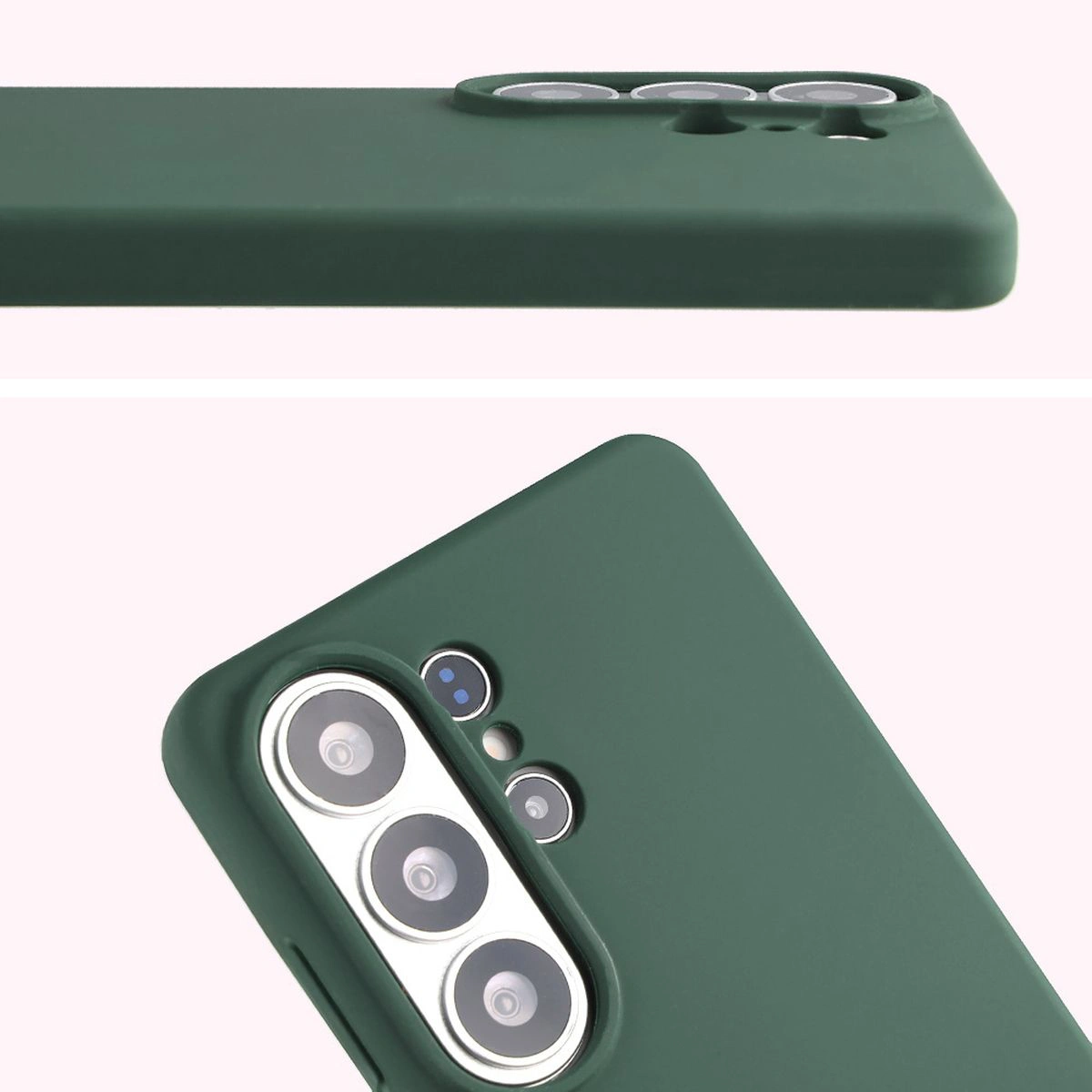 Zbliżenie na wycięcie na obiektywy w etui Bizon Soft Case do Samsung Galaxy S26 Ultra