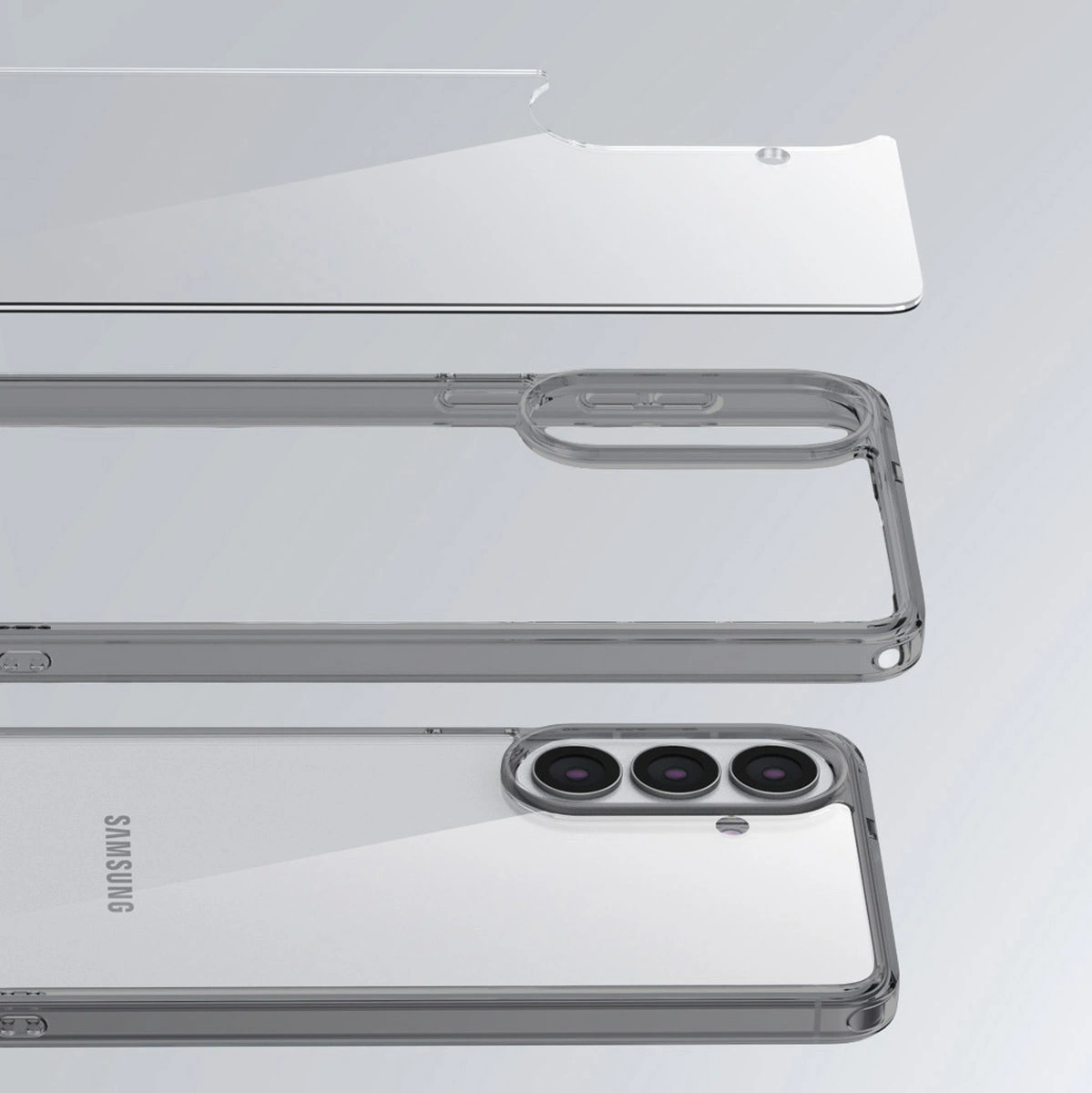 Konstrukcja etui Bizon Case Halo: zintegrowane osłony i precyzyjne wycięcia do Samsung Galaxy S26
