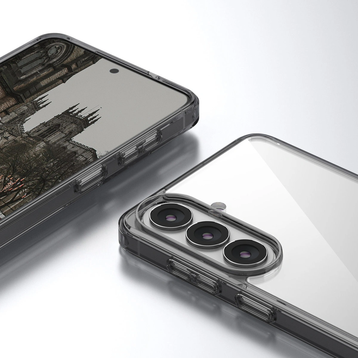 Wzmocnione narożniki i podwyższone ranty ekranu w etui Bizon Case Halo do Samsung Galaxy S26