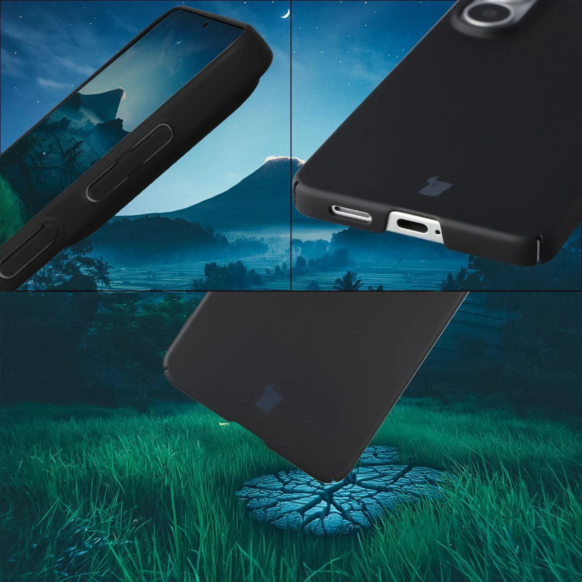 Zintegrowane osłony na przyciski, wycięcia i twardy materiał etui Bizon Case Łupka do Samsung Galaxy S26