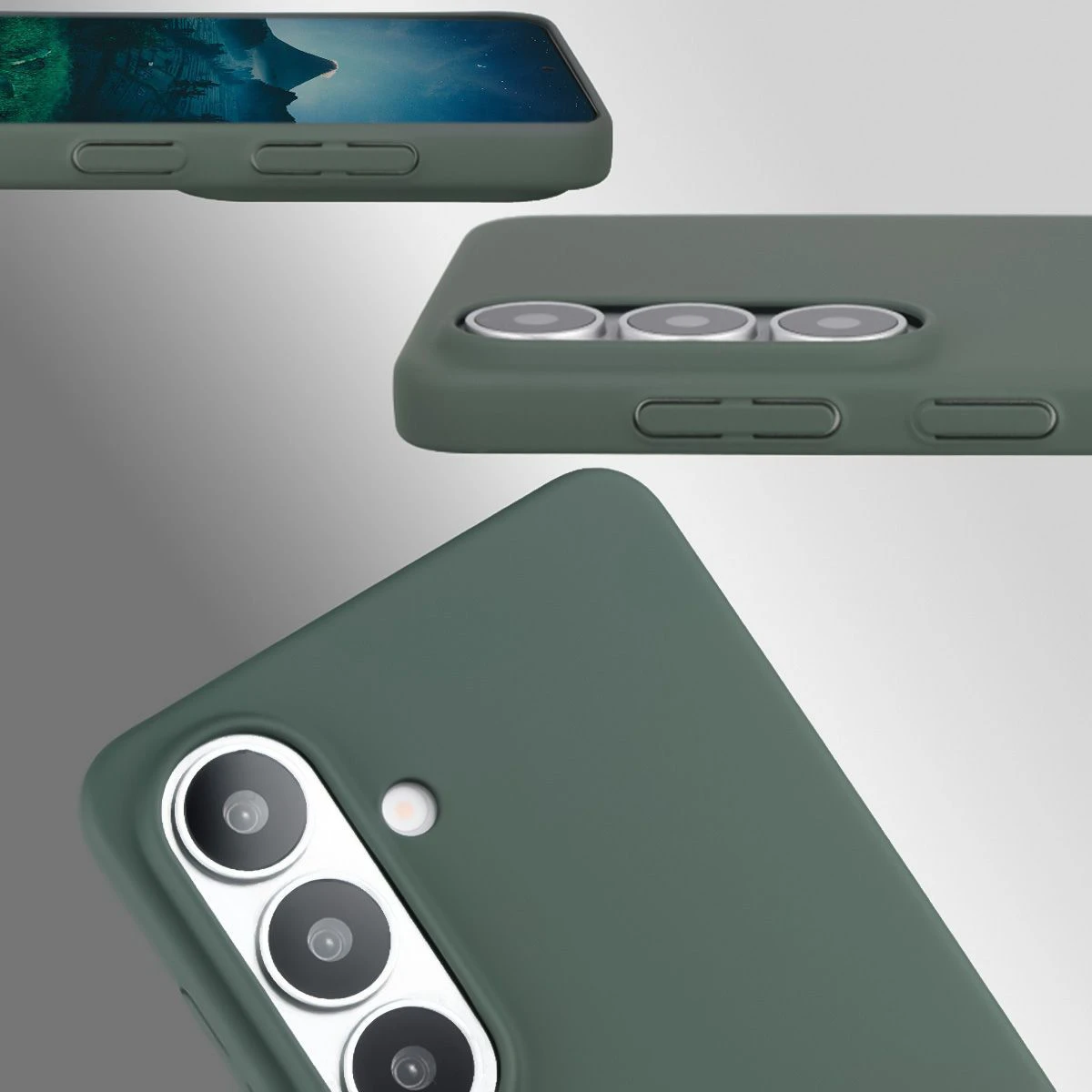Dedykowane wycięcia i podwyższone krawędzie aparatu i ekranu w etui Bizon Case Łupka do Samsung Galaxy S26