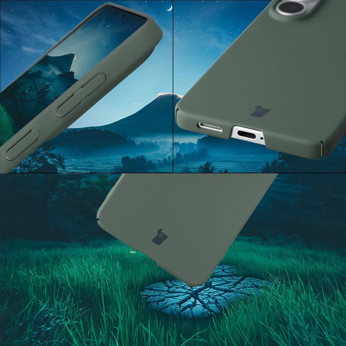 Zintegrowane osłony na przyciski, wycięcia i twardy materiał etui Bizon Case Łupka do Samsung Galaxy S26