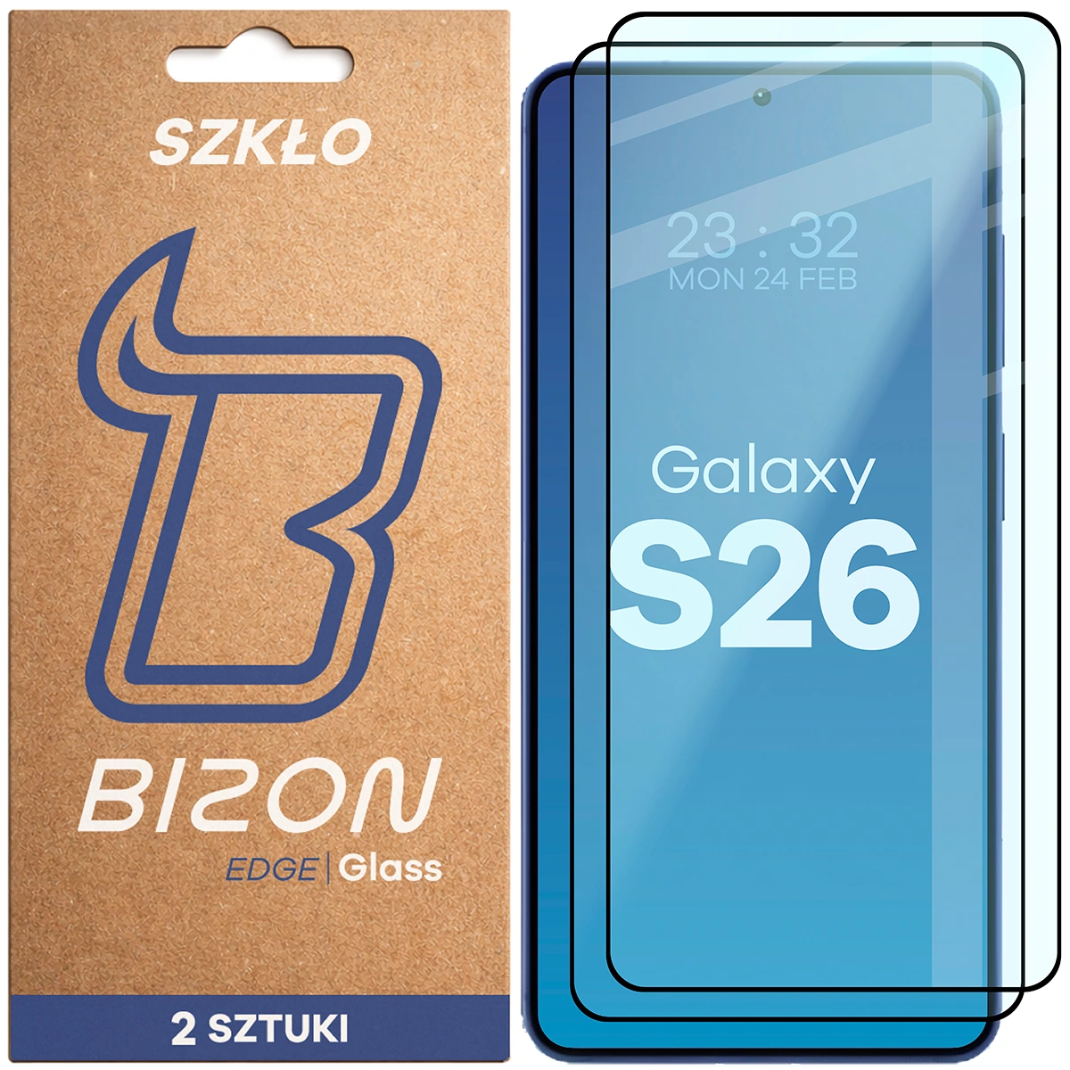 Szkło hartowane na cały ekran Bizon Glass Edge Duo dla Samsung Galaxy S26