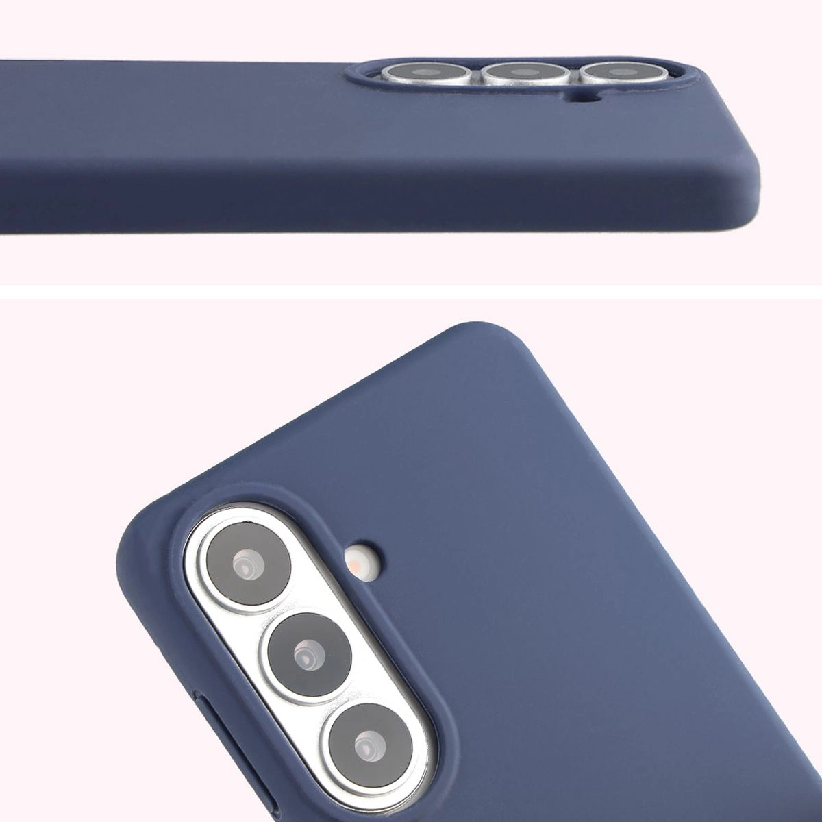 Zbliżenie na wycięcie na obiektywy w etui Bizon Soft Case do Samsung Galaxy S26