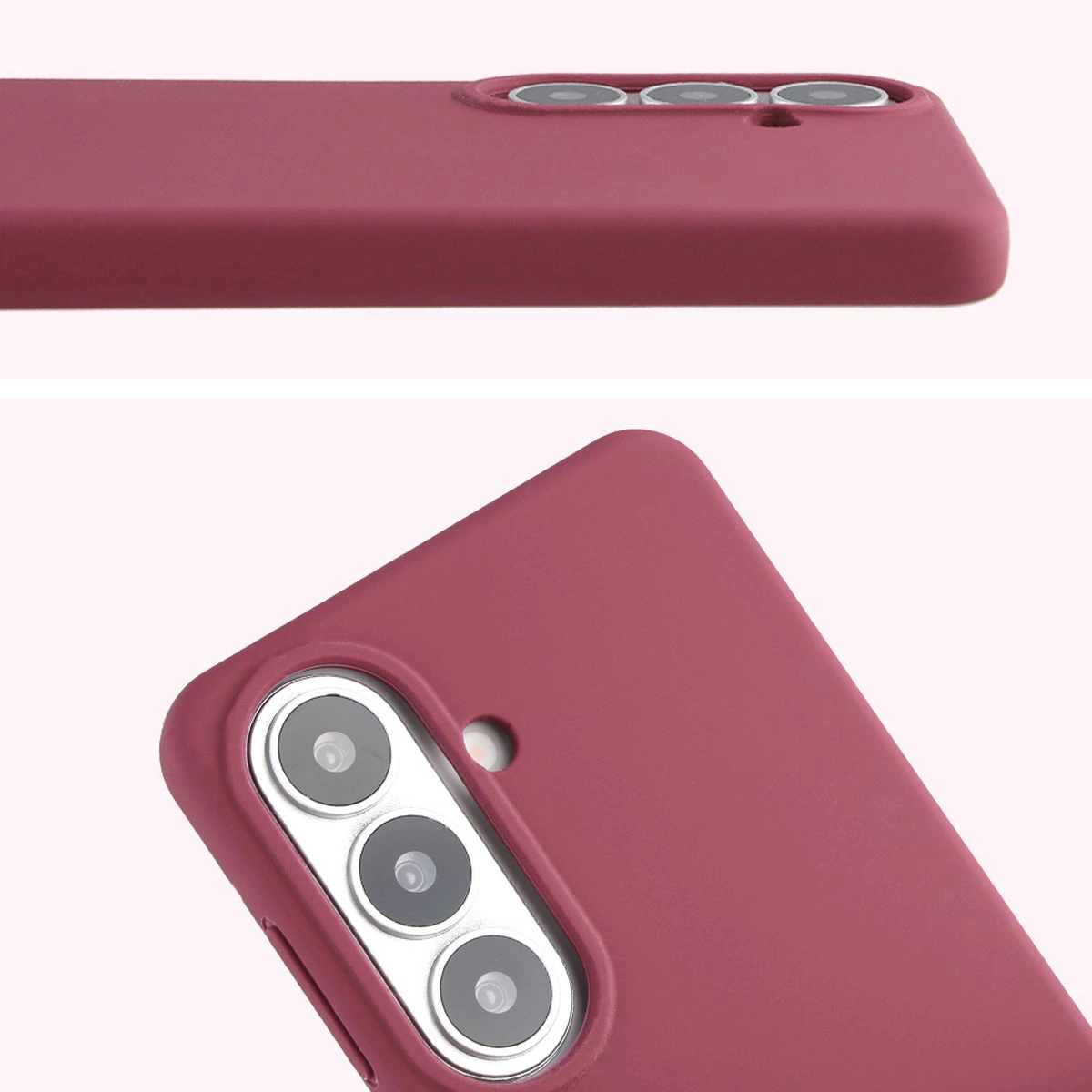 Zbliżenie na wycięcie na obiektywy w etui Bizon Soft Case do Samsung Galaxy S26