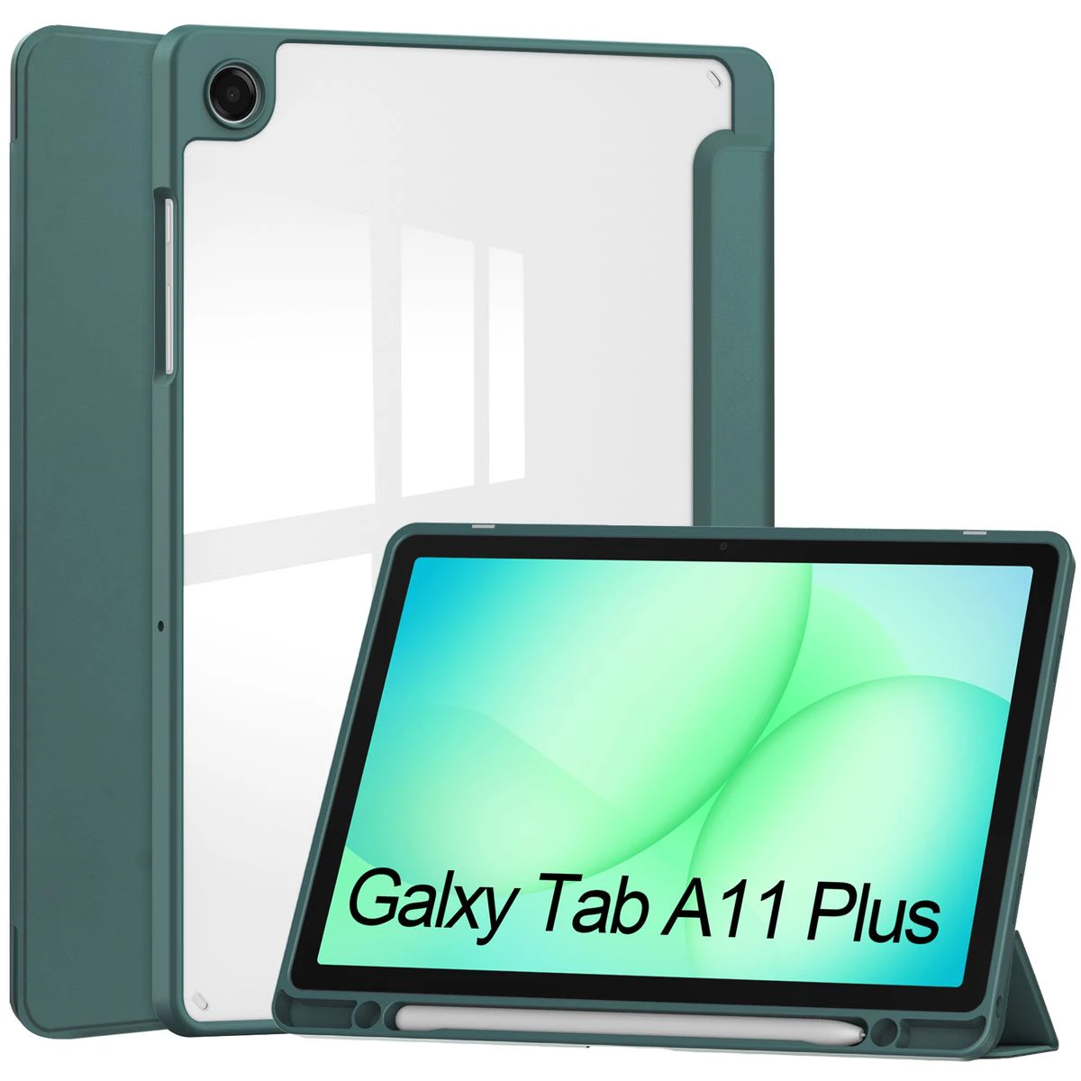 Dedykowany slot na rysik w etui Bizon Tab Case Clear Matt do Samsung Galaxy Tab A11 Plus / Samsung Galaxy Tab A9 Plus