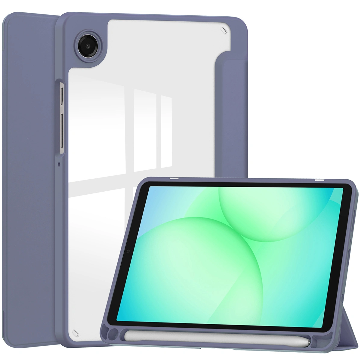 Dedykowany slot na rysik w etui Bizon Tab Case Clear Matt do Samsung Galaxy Tab A11 / Samsung Galaxy Tab A9