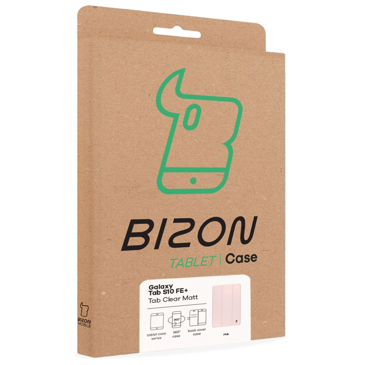 Przód pudełka Bizon Tablet Case z dedykowaną etykietą do Samsung Galaxy Tab S10 FE Plus