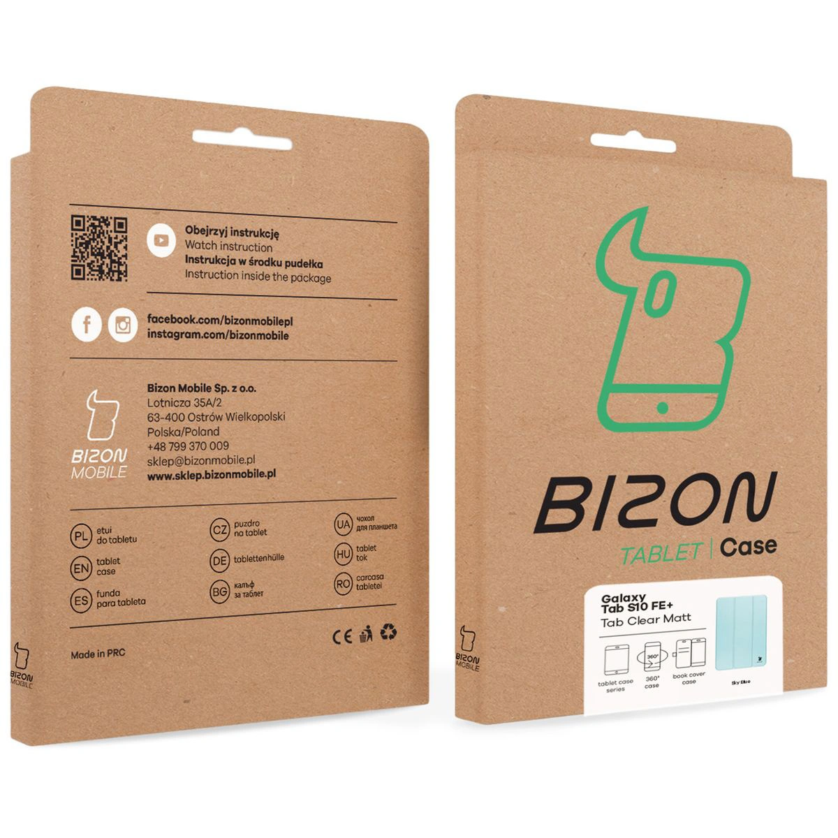 Kraftowe pudełko Bizon Case z dedykowaną etykietą do Samsung Galaxy Tab S10 FE Plus