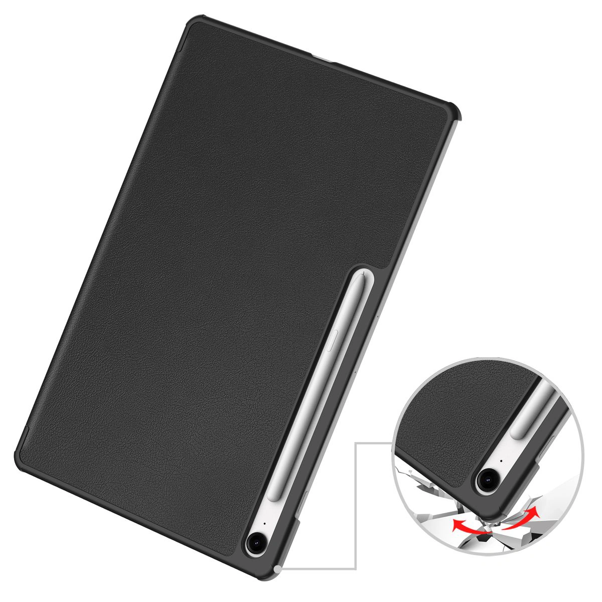 Wzmocnione narożniki i konstrukcja Bizon Case Tab Croc do Samsung Galaxy Tab S10 FE Plus