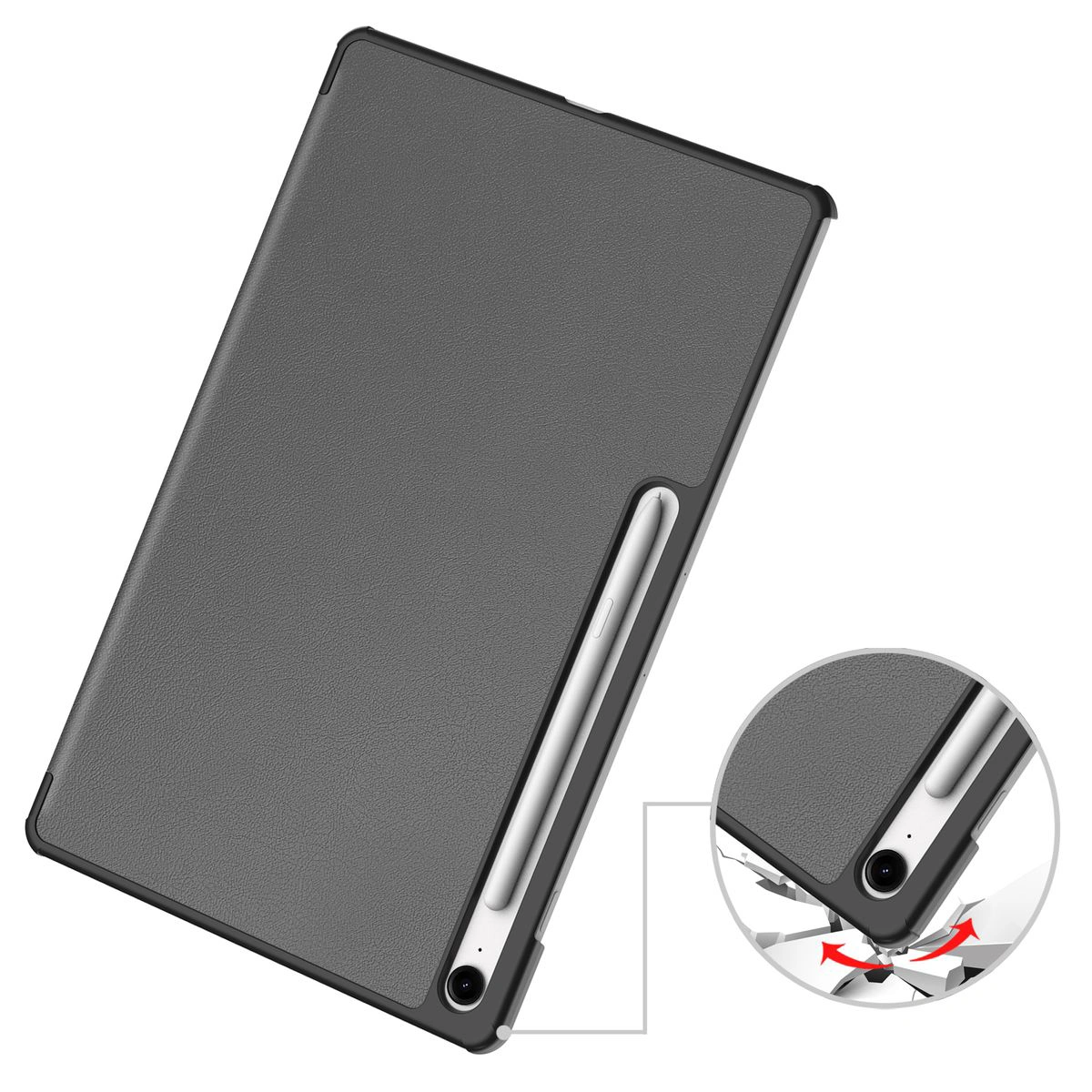 Wzmocnione narożniki i konstrukcja Bizon Case Tab Croc do Samsung Galaxy Tab S10 FE Plus