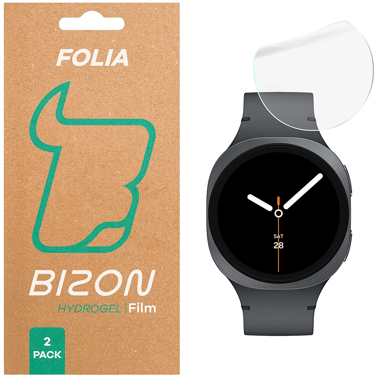 Folia hydrożelowa Bizon Watch Film Hydrogel Duo dla Samsung Galaxy Watch 8 44 mm