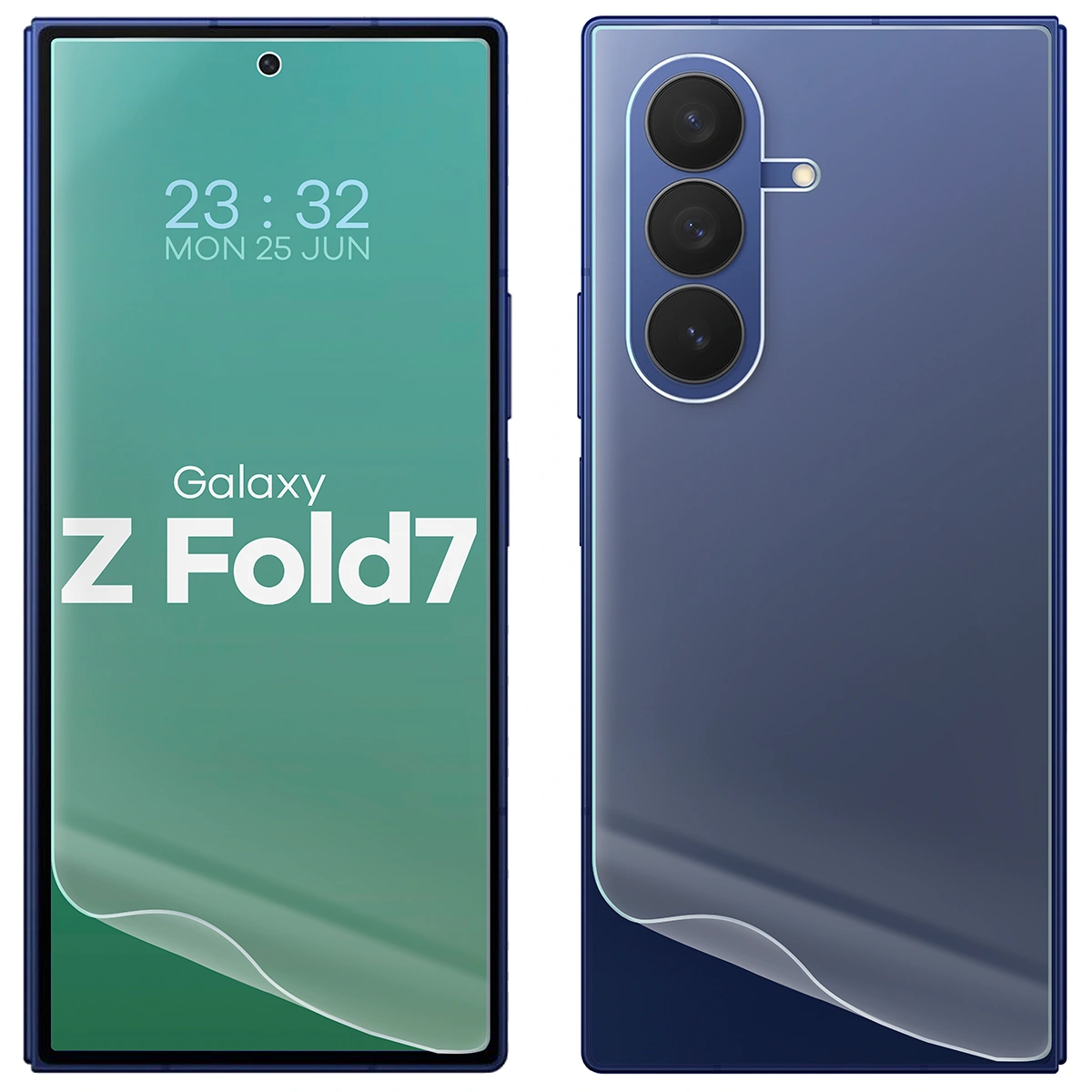 Przezroczystość zestawu folii hydrożelowych na telefon Bizon Film Hydrogel Pack do Samsung Galaxy Z Fold7