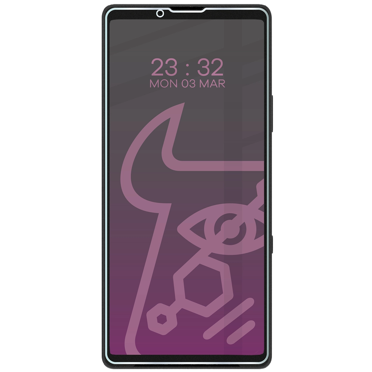 Wizualizacja szkła Hybrid Shadow nałożonego na telefon Sony Xperia 10 VII