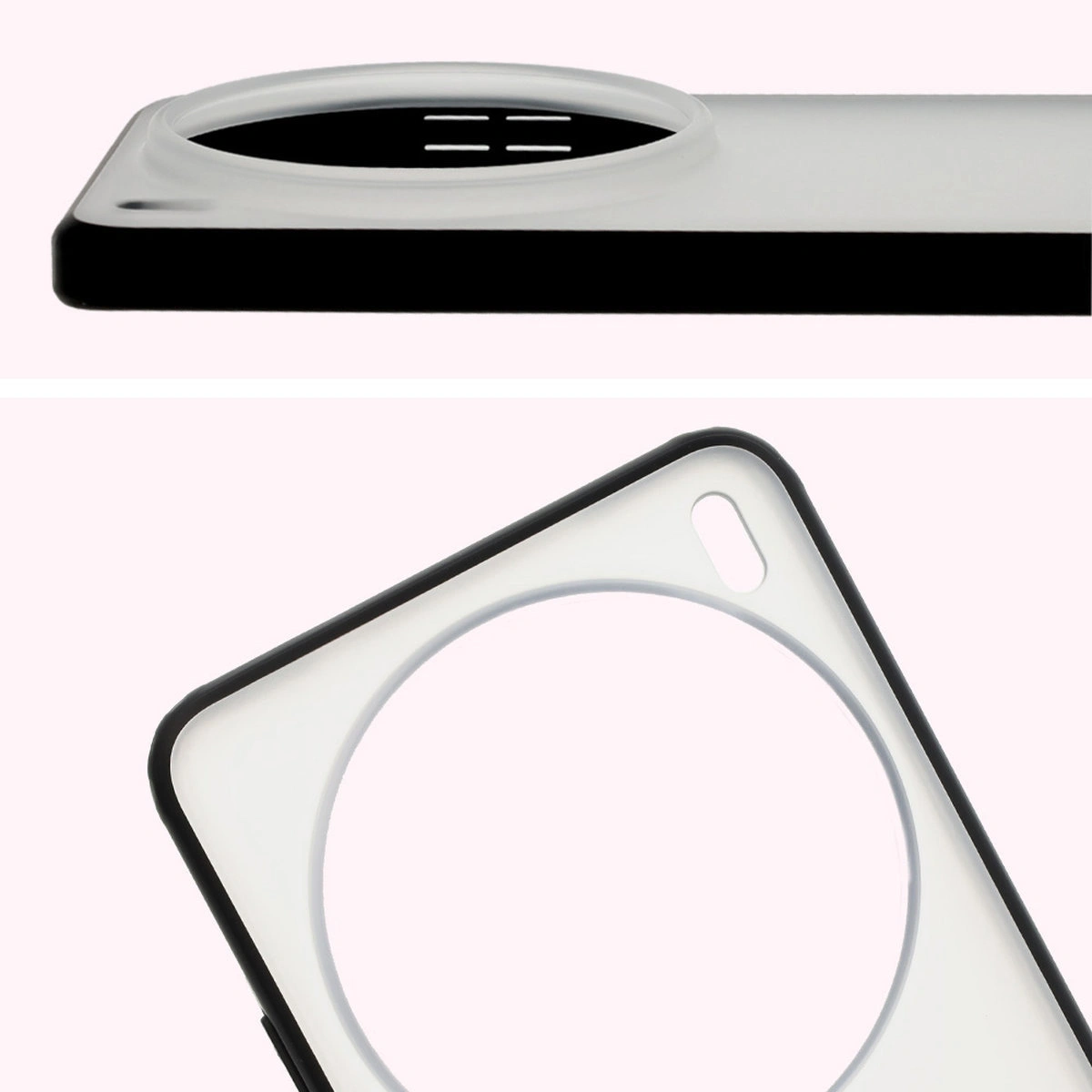Pełne wycięcie i podwyższone krawędzie aparatu w etui Bizon Case Angelo do Vivo X200 Pro