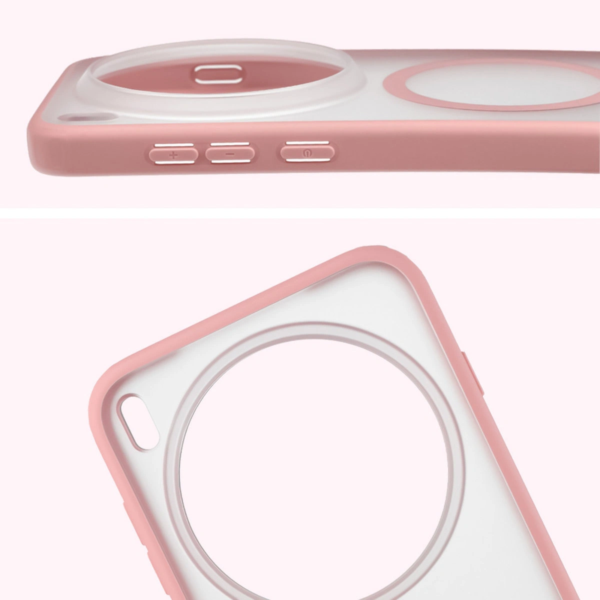 Pełne wycięcie i podwyższone krawędzie aparatu w etui Bizon Case MatteO do Vivo X300 Pro
