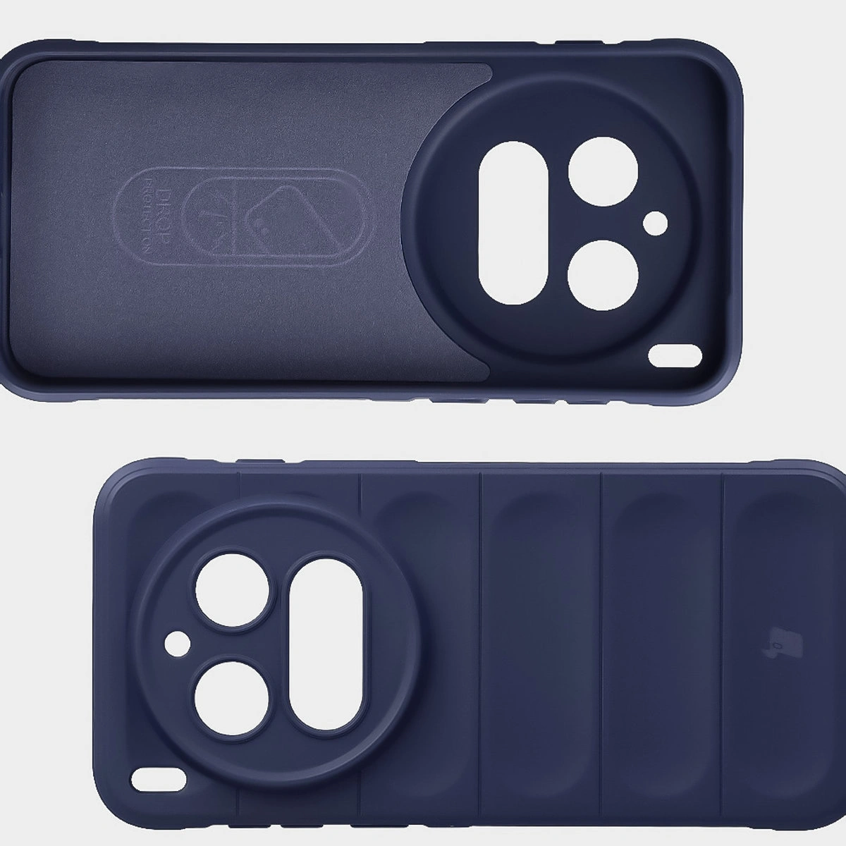 Wyściółka z mikrofibry, wyżłobienia na pleckach i wzmocnione narożniki w etui Bizon Case Tur do Vivo X300 Pro