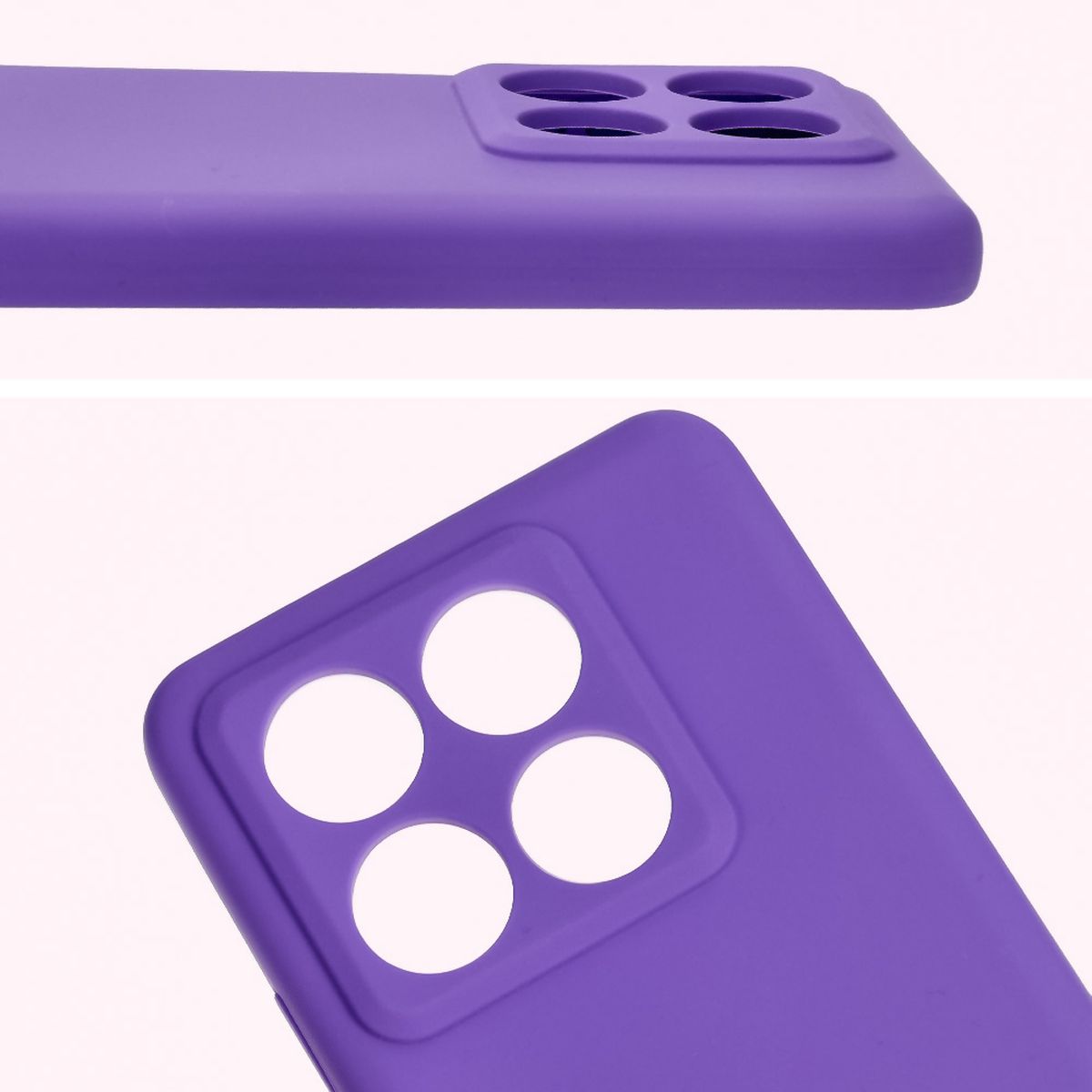 Zbliżenie na wycięcia na obiektywy w etui Bizon Soft Case