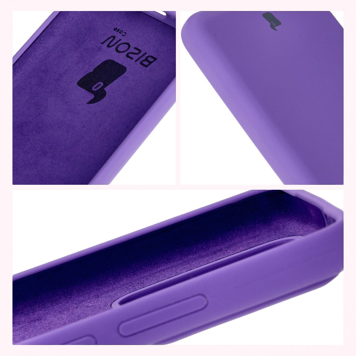 Konstrukcja etui Bizon Soft Case: zintegrowane osłony, podwyższone krawędzie i wyściółka z mikrofibry