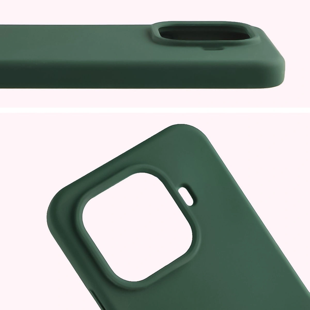 Zbliżenie na wycięcie na obiektywy w etui Bizon Soft Case do Xiaomi 15T Pro