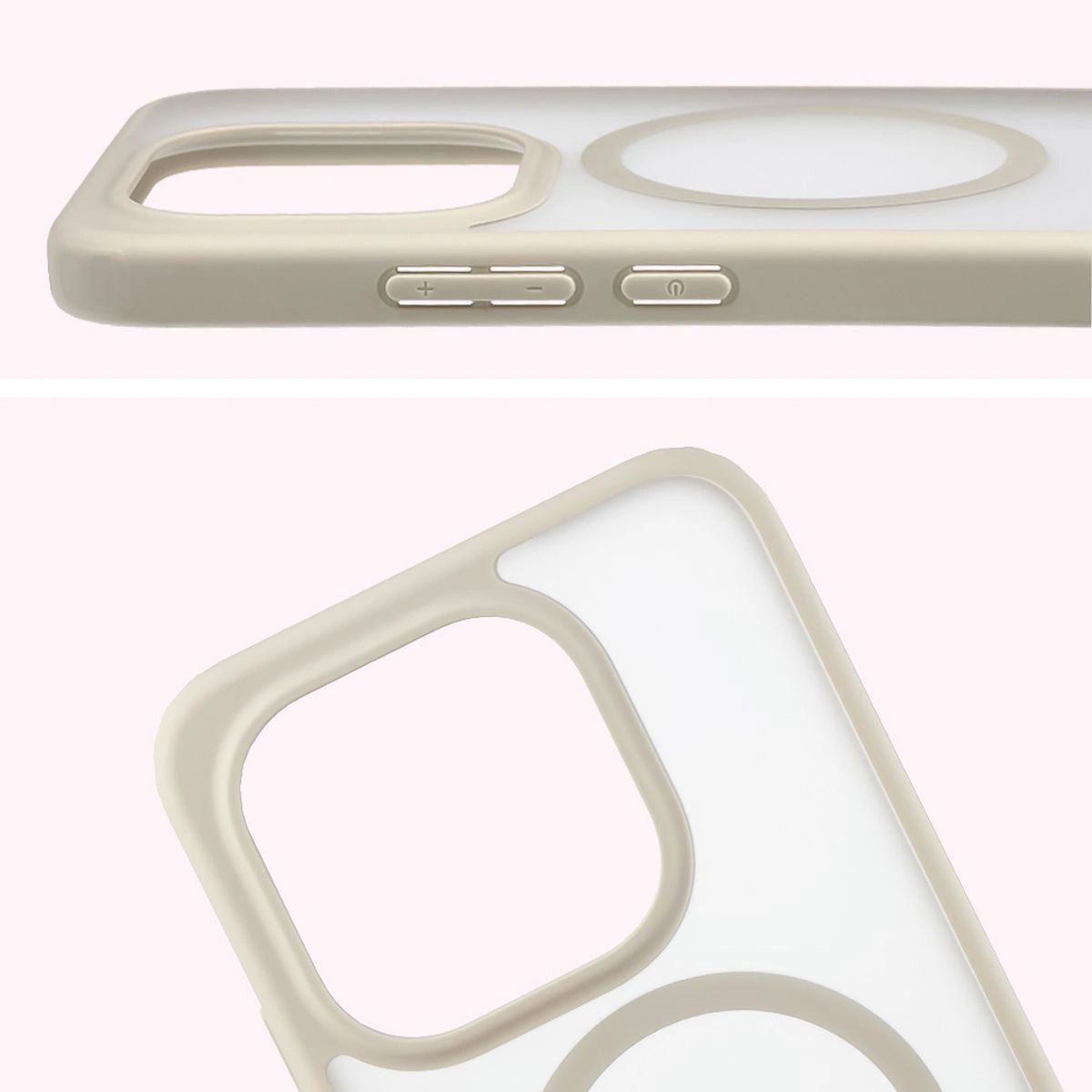 Pełne wycięcie i podwyższone krawędzie aparatu w etui Bizon Case MatteO do Xiaomi 15T