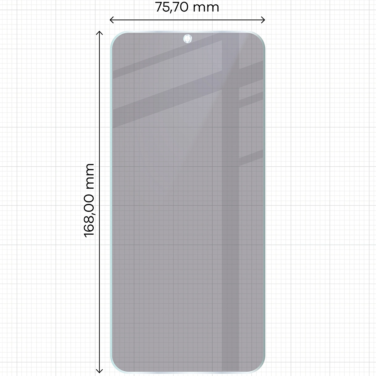 Wymiary szkła Bizon Hybrid Shadow do Xiaomi POCO C85 4G