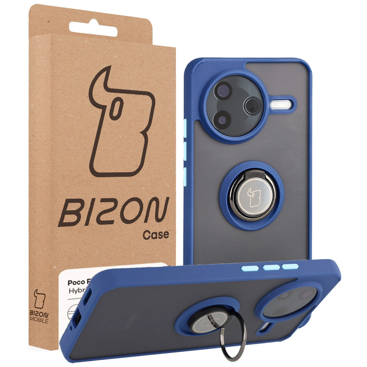 Przód pudełka Bizon Case z dedykowaną etykietą do Xiaomi POCO F7 Pro