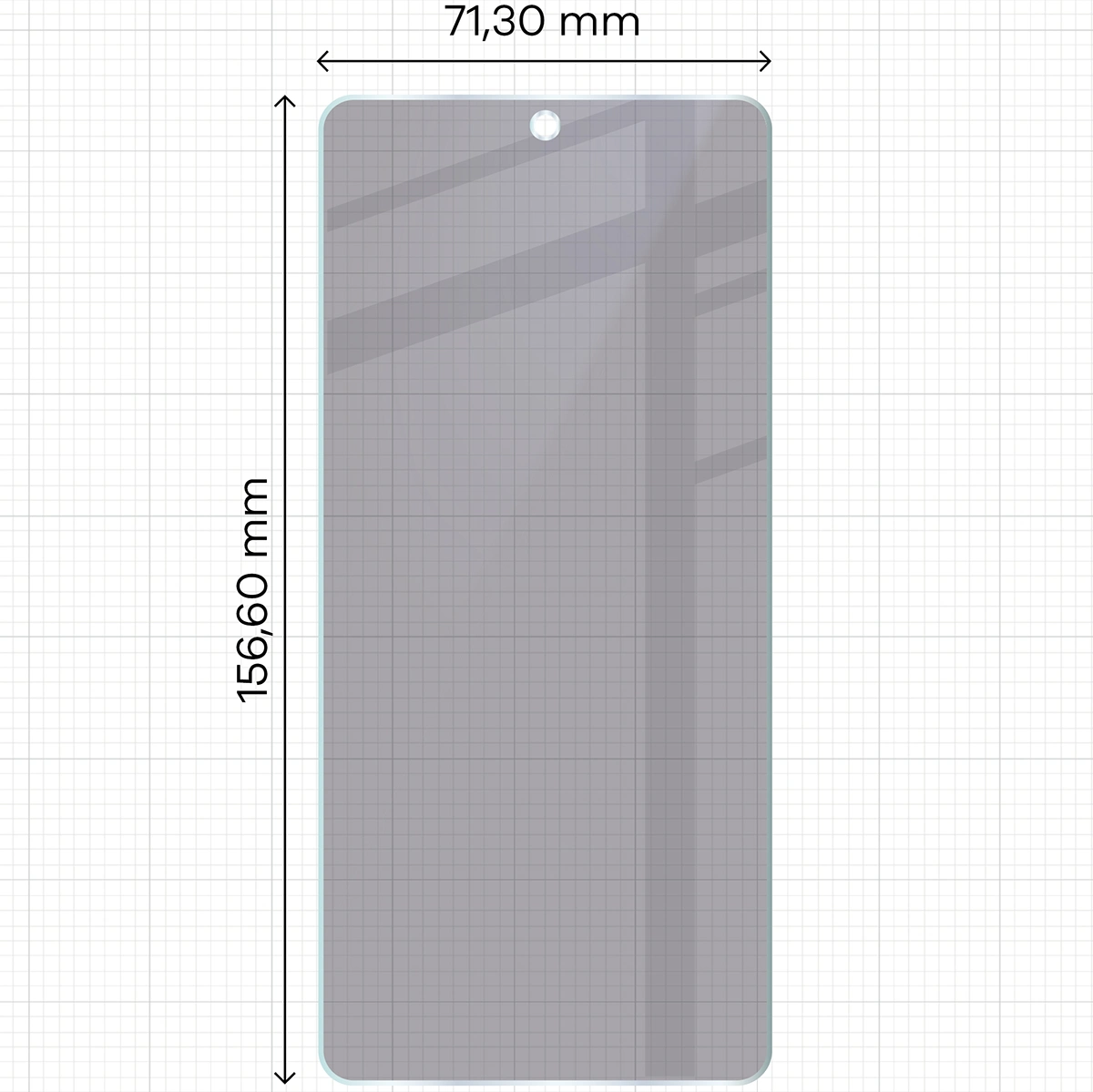 Wymiary szkła Bizon Hybrid Shadow do Xiaomi POCO F7 Ultra