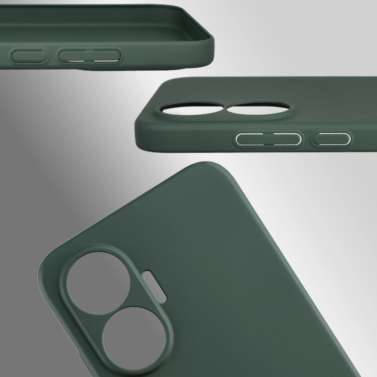 Dedykowane wycięcia i podwyższone krawędzie aparatu i ekranu w etui Bizon Case Łupka do Xiaomi POCO F7