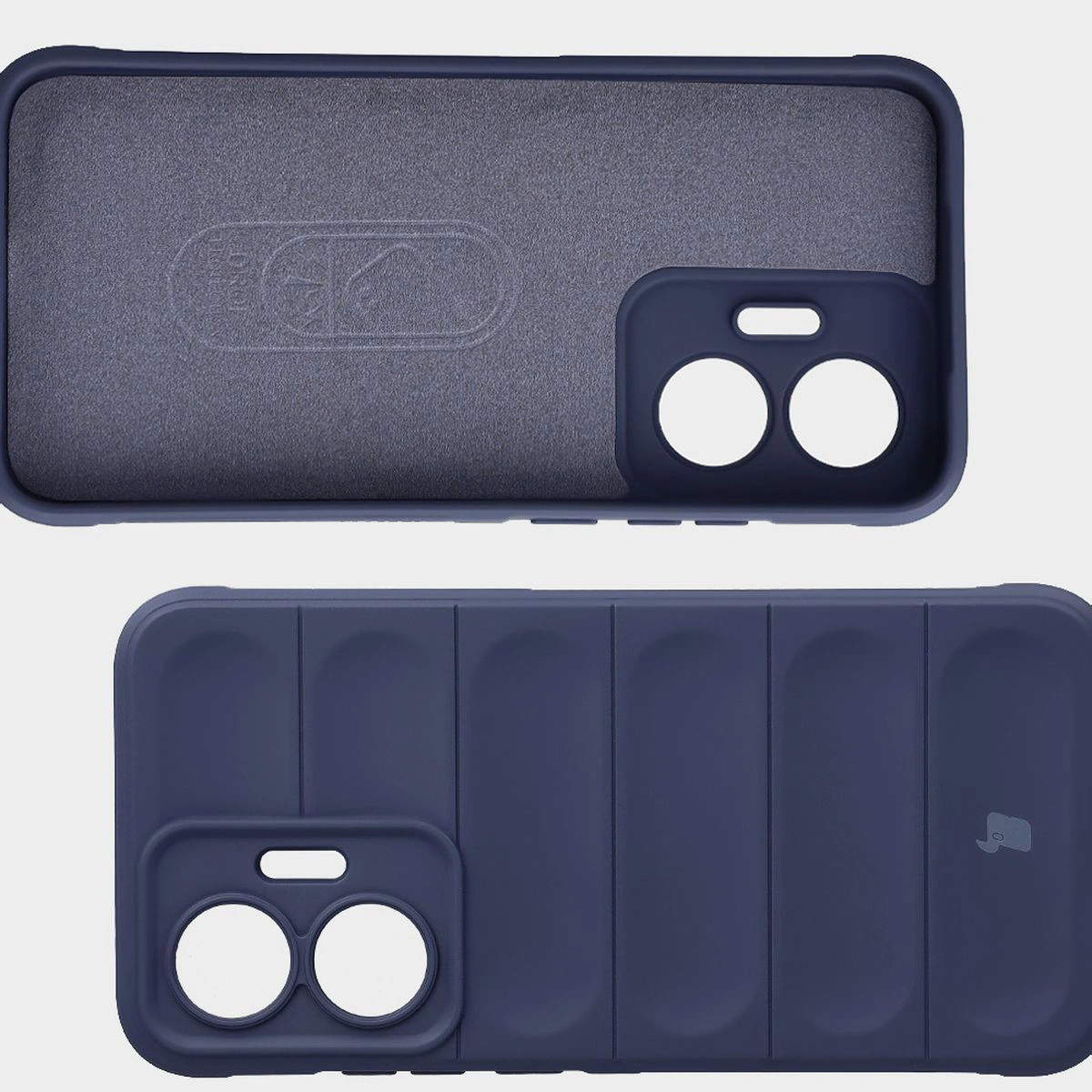 Wyściółka z mikrofibry, wyżłobienia na pleckach i wzmocnione narożniki w etui Bizon Case Tur do Xiaomi POCO F7