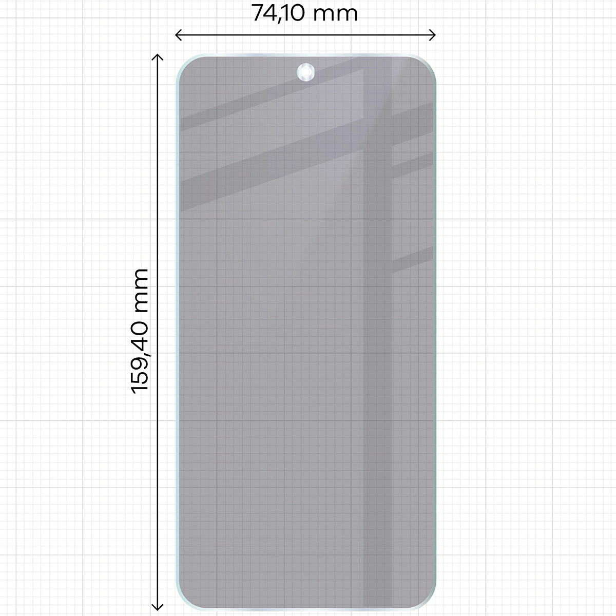 Wymiary szkła Bizon Hybrid Shadow do Xiaomi POCO F7