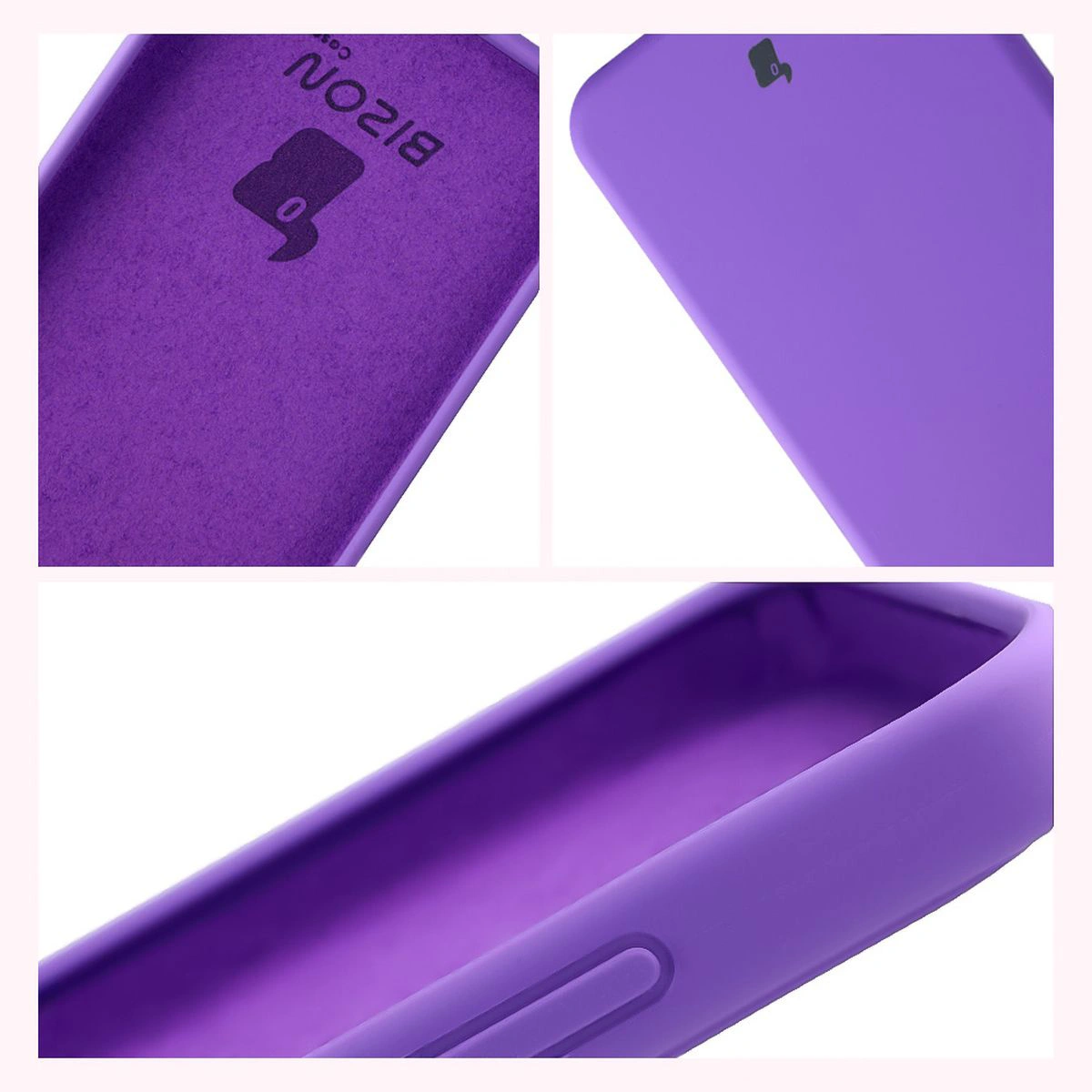 Konstrukcja etui Bizon Soft Case: zintegrowane osłony, podwyższone krawędzie i wyściółka z mikrofibry do Xiaomi POCO F7