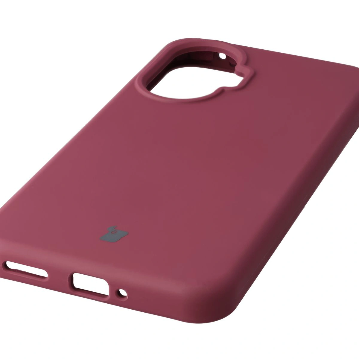 Zbliżenie na precyzyjne wycięcia i możliwość ładowania indukcyjnego w etui Bizon Soft Case do Xiaomi POCO F7