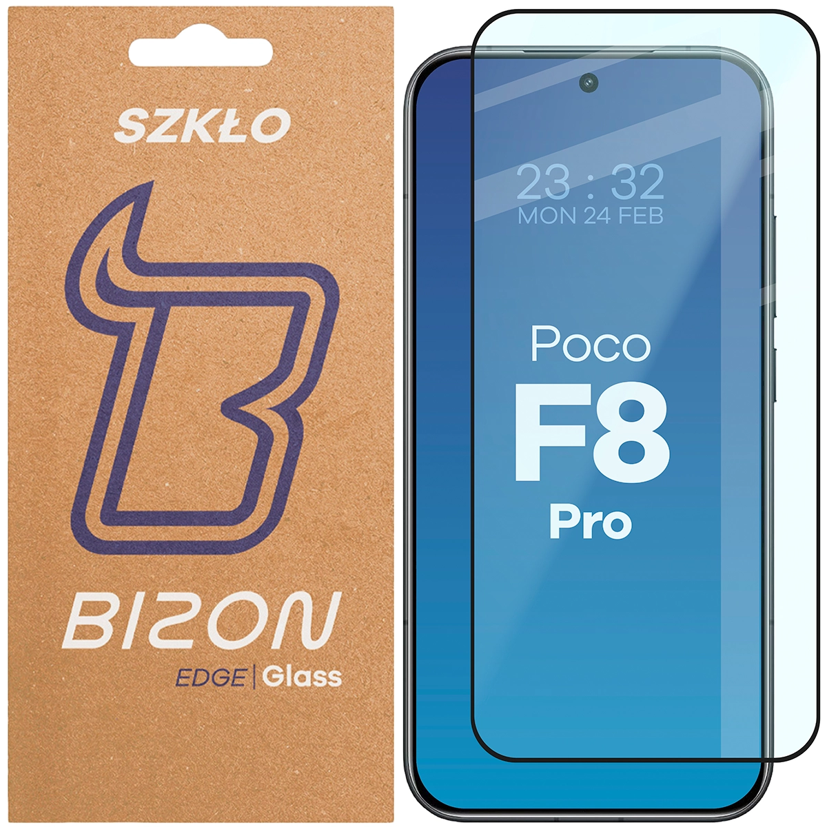 Szkło hartowane na cały ekran Bizon Glass Edge dla Xiaomi POCO F8 Pro