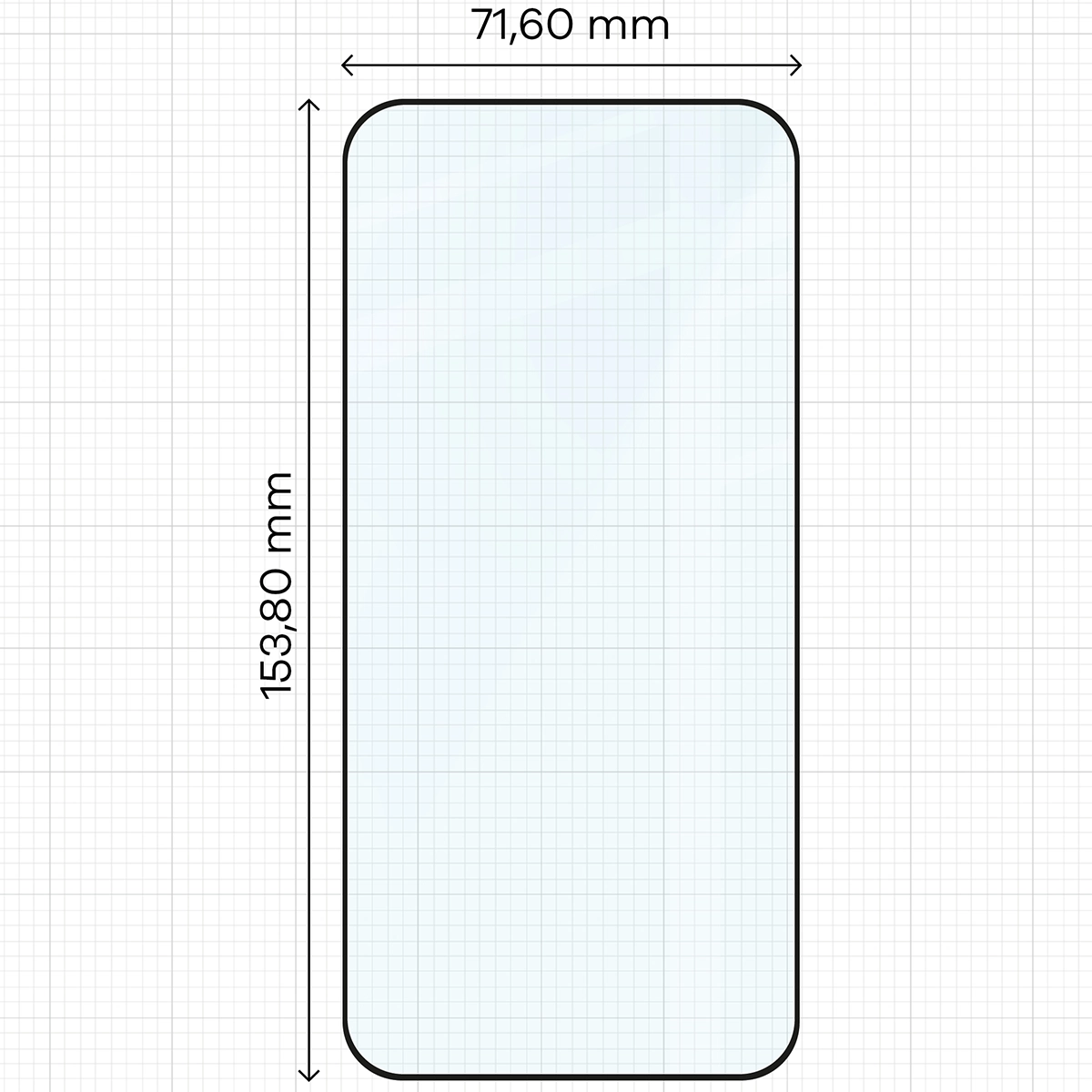 Wymiary szkła Bizon Glass Edge do Xiaomi POCO F8 Pro