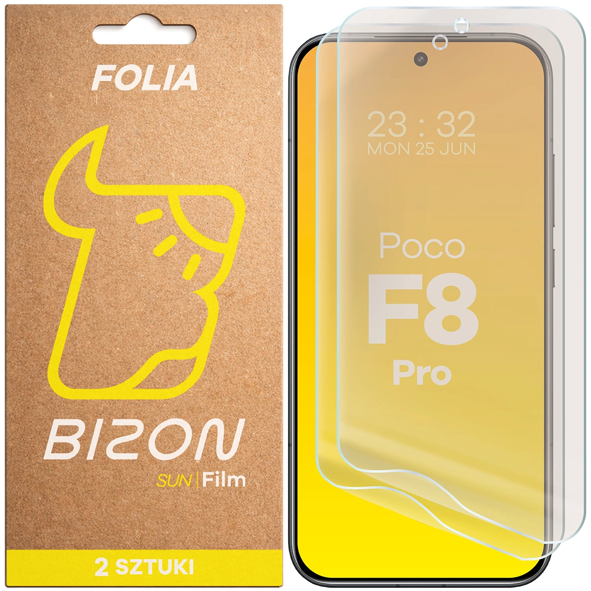 Folia matowa na ekran Bizon Film Sun Duo do Xiaomi POCO F8 Pro, 2 sztuki